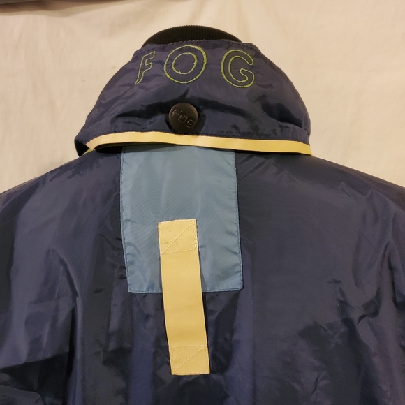 FOG Men's color block hidden hood mesh lined runner Windbreaker jacket LReg - Picture 6 of 12